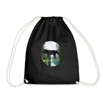 Sea Water Beach - Drawstring Bag - black - Front