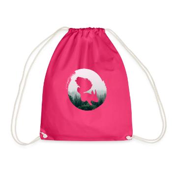 Sea Water Beach - Drawstring Bag - fuchsia - Front