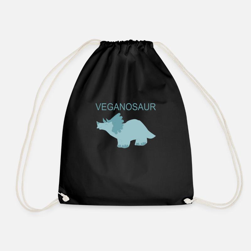 Veganosaur - Veganodinosaurus - Turnbeutel - Schwarz