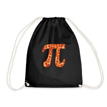 Pizza Pi Day Back to School - Drawstring Bag - black - Front