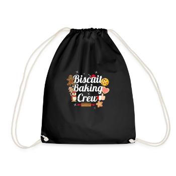 Funny Cookie Baking Christmas Team - Drawstring Bag - black - Front
