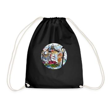 Smeaton's tower - Plymouth England - Drawstring Bag - black - Front