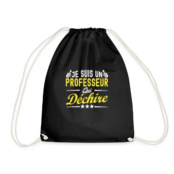 professeur qui déchire / cadeau professeur - Sac de sport léger - noir - Devant