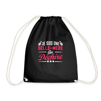 belle-mère qui déchire / humour belle-mère - Sac de sport léger - noir - Devant