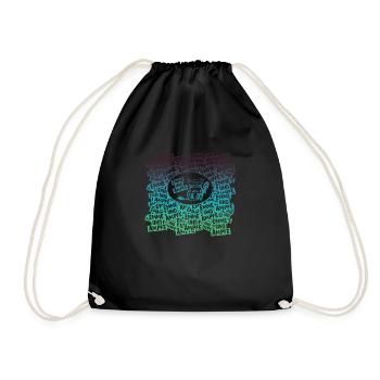EMMEUNDAMPFE STICKERBOMB - Color gradient - Drawstring Bag - black - Front