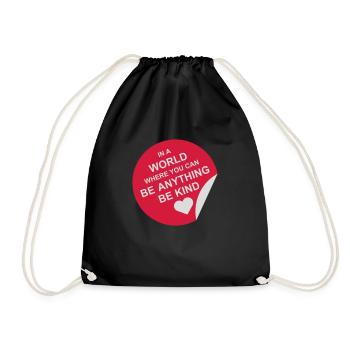 you can be kind - Drawstring Bag - black - Front