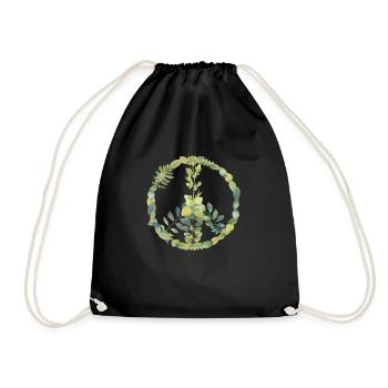 Peace Love 60s 70s Flower Power Hippie Costume Shir - Sac de sport léger - noir - Devant