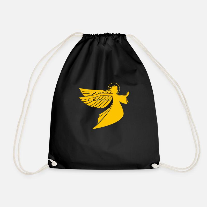 Angel gold - Drawstring Bag - black