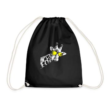 Giraffe Sonnenbrille Party Musik Giraffenliebe Gir - Turnbeutel - Schwarz - Vorne