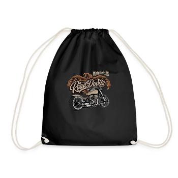 American Motorcycle Vintage Design - Turnbeutel - Schwarz - Vorne