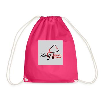 Nurse T shirt design - Drawstring Bag - fuchsia - Front