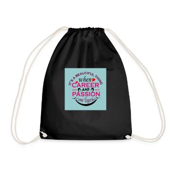 Nurse T shirt design - Drawstring Bag - black - Front