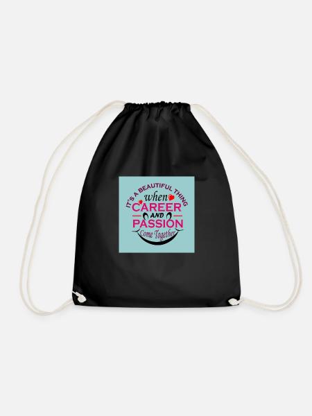 Nurse T shirt design - Drawstring Bag - black