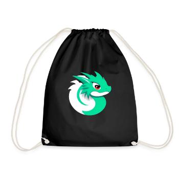 Cartoon Drache Feuer Fantasie Comic Drachen 1 - Turnbeutel - Schwarz - Vorne
