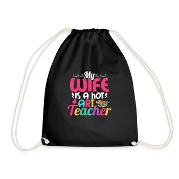 Ma femme est une professeure d’art chaude Éducation artistique - Sac de sport léger - noir - Devant