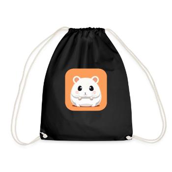 Mignon Cartoon Hamster Love Pet 6 - Sac de sport léger - noir - Devant