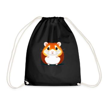 Mignon Cartoon Hamster Love Pet 20 - Sac de sport léger - noir - Devant