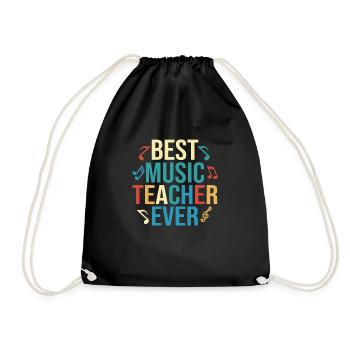 Best Music Teacher Ever Notes Instruments Educatio - Turnbeutel - Schwarz - Vorne