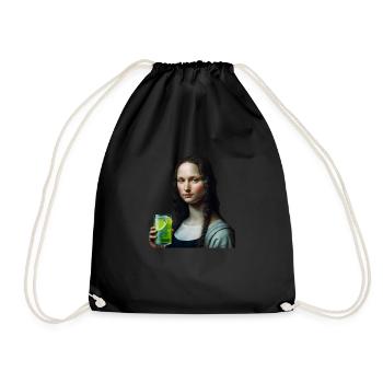 Modern Mona Lisa with G-Tonic - Turnbeutel - Schwarz - Vorne