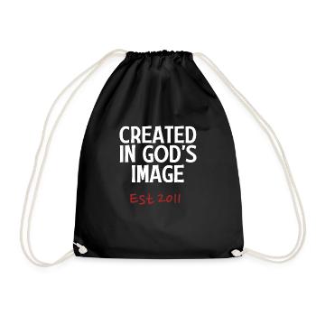 Created in God's Image Est 2011 - Drawstring Bag - black - Front