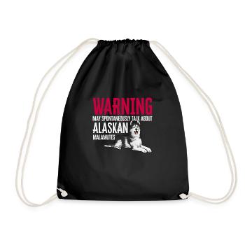 Alaskan Malamute Hund - Turnbeutel - Schwarz - Vorne