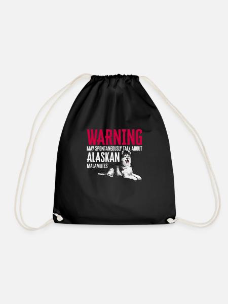 Alaskan Malamute Hund - Turnbeutel - Schwarz
