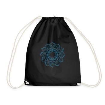 Symbol Geschenk Ornament Mandala Spirit Goa Orient - Turnbeutel - Schwarz - Vorne