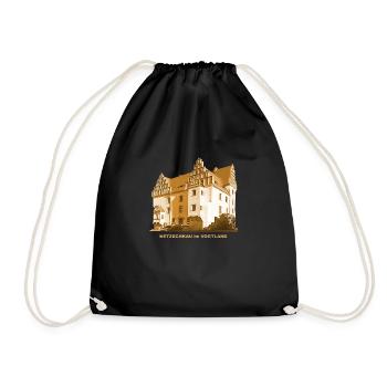 Netzschkau Castle Vogtland Saxony - Drawstring Bag - black - Front