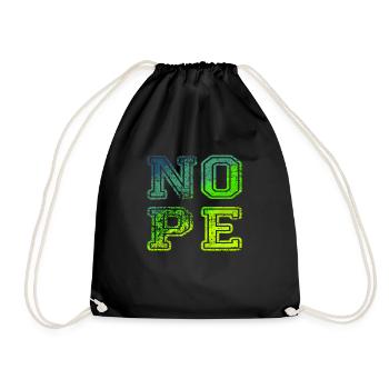 NOPE - don't be a yes person! - Turnbeutel - Schwarz - Vorne