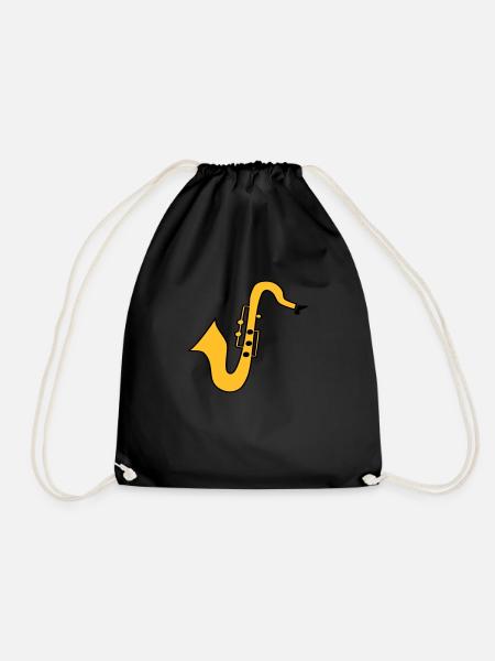 Saxofon - Turnbeutel - Schwarz
