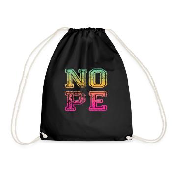 NOPE - ne soyez pas un béni-oui-oui! - Sac de sport léger - noir - Devant
