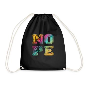 NOPE - sei kein ja-Sager! - Turnbeutel - Schwarz - Vorne