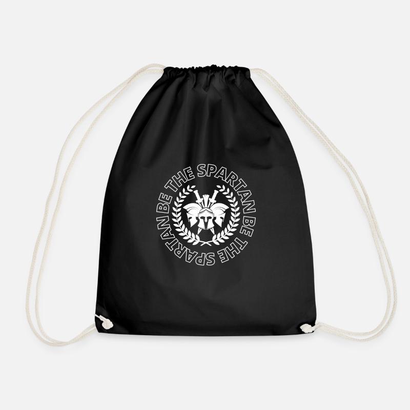 Being a Spartan - Drawstring Bag - black