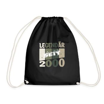 geburtstag 2000 - Turnbeutel - Schwarz - Vorne