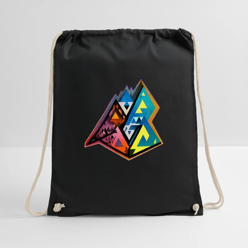Triangular Landscape Drawstring Bag