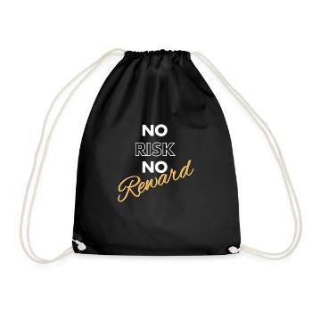 No Risk No Reward - Drawstring Bag - black - Front