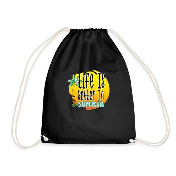 La vie est meilleure en été - Sac de sport léger - noir - Devant