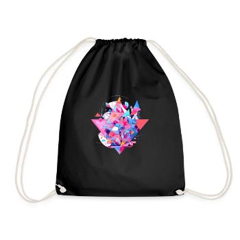 Géométrie abstraite - Sac de sport léger - noir - Devant