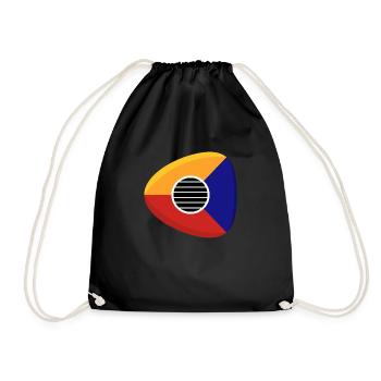 Guitar guitarist plecktrum gift guitarist - Drawstring Bag - black - Front
