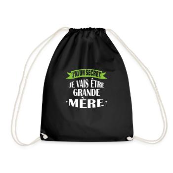 Je vais être grande mère - Sac de sport léger - noir - Devant