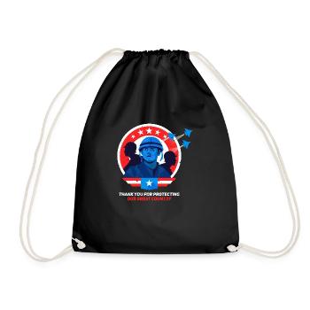 Thank You For Protecting Our Great Country Patriot - Sac de sport léger - noir - Devant