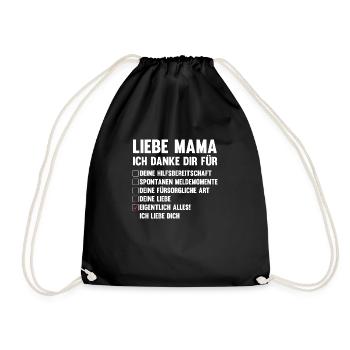 Mutter Muttertag Mama - Turnbeutel - Schwarz - Vorne