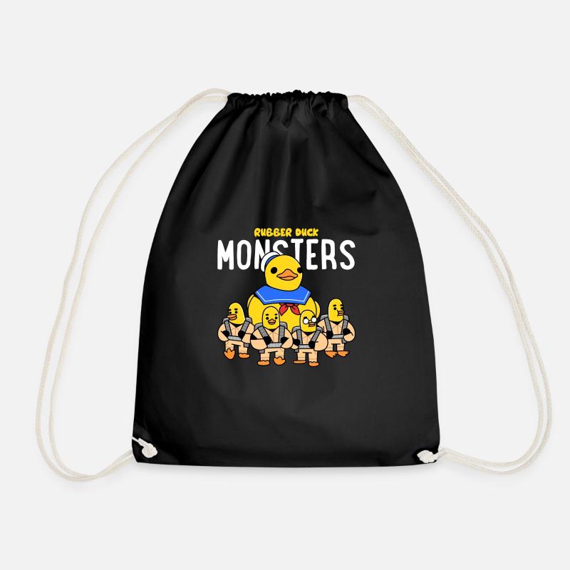 Rubber Duck Monsters a - Turnbeutel - Schwarz