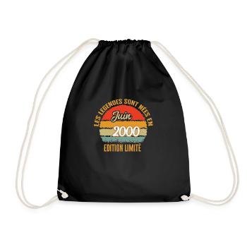 Légendes sont née en Juin 2000 édition limitée - Sac de sport léger - noir - Devant