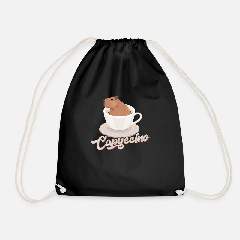 Capyccino Capybara Animal Lover - Turnbeutel - Schwarz