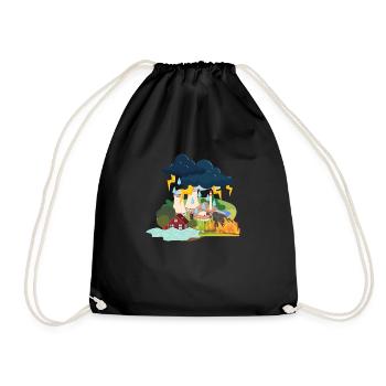Catastrophes sans lettrage - Sac de sport léger - noir - Devant