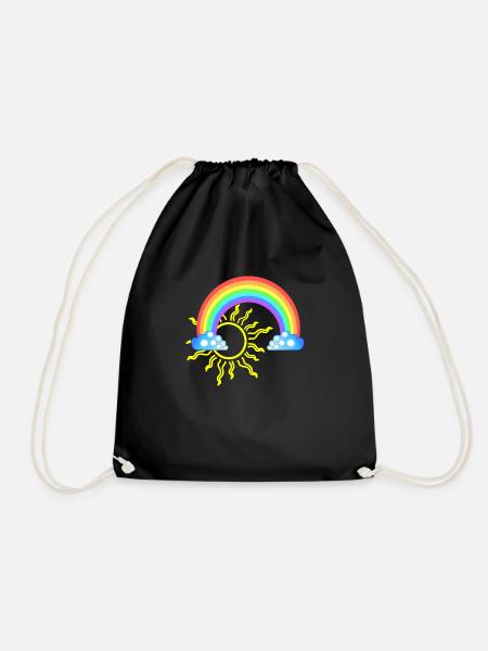 Regenbogen - Turnbeutel - Schwarz