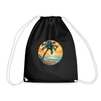 Forever ready for vacation:) - Drawstring Bag - black - Front