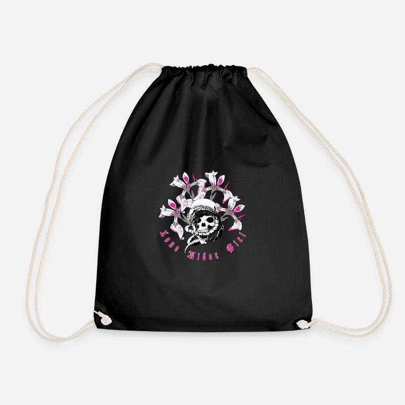 snakeskull lys001 - Drawstring Bag - black