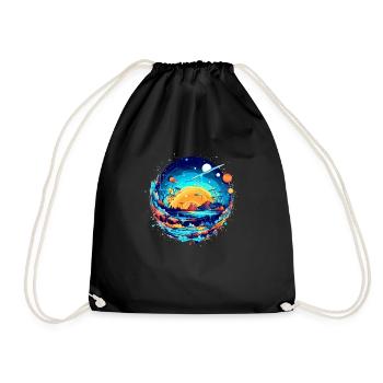 A colorful distant world in the universe - Drawstring Bag - black - Front